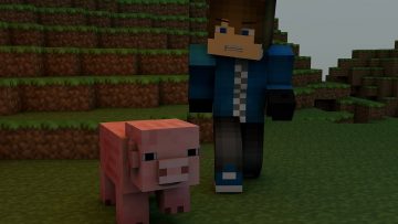 minecraft, video game, pig