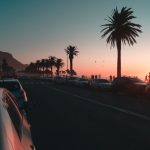 cars on road during sunset