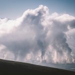 white clouds over the road