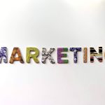 multicolored marketing freestanding letter