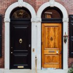 black and brown wooden doors