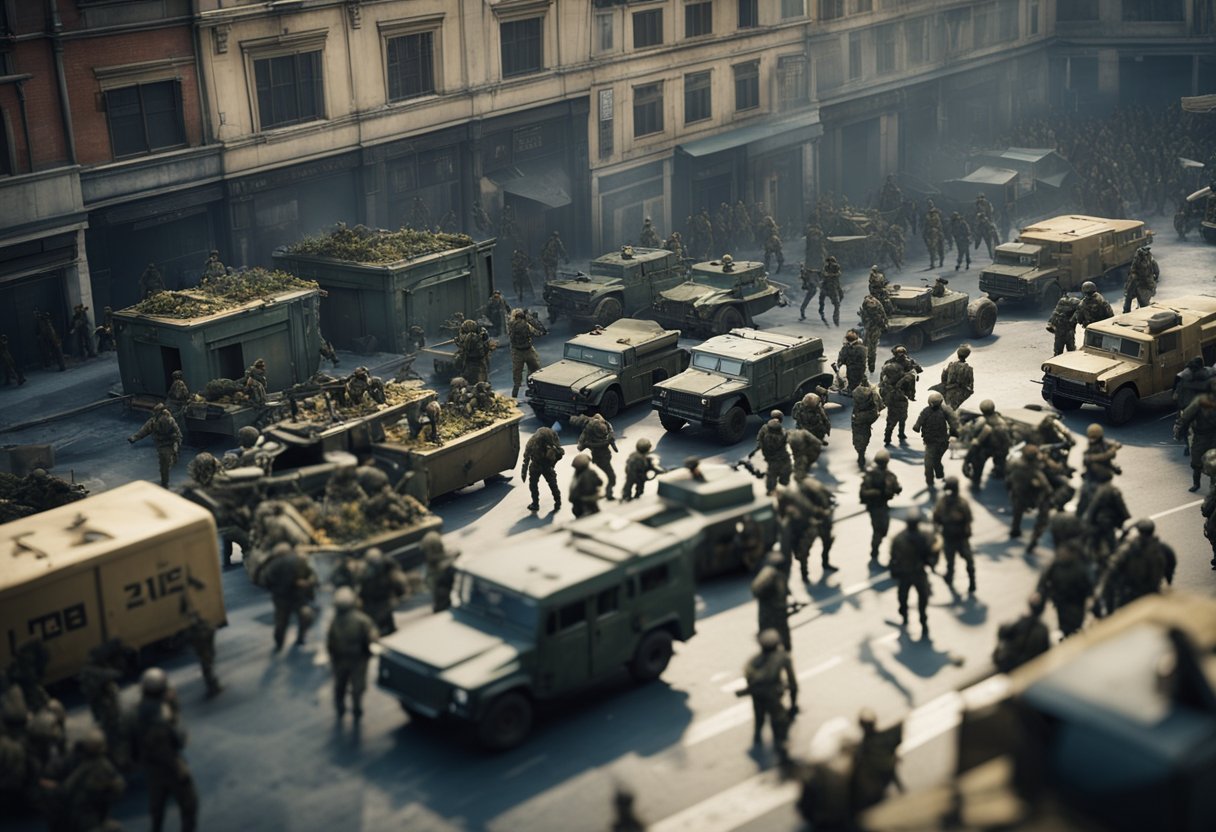 The scene depicts diverse platforms interacting in World War Z gameplay and mechanics