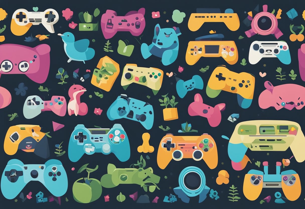 Colorful animals playing together on various gaming consoles, symbolizing the benefits of cross-platform play