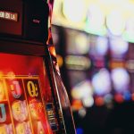 a close up of a slot machine in a casino