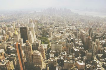 aerial photography of high-rise buildings