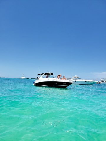 a couple of boats that are in the water