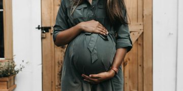 pregnant near door