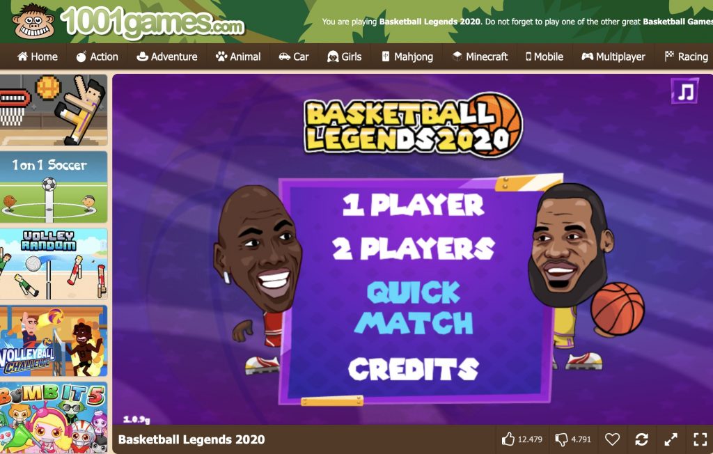 Basketball Legends - Free Online Game From 1001games.com