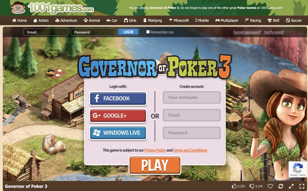 Governor of Poker 3 - Multiplayer Game