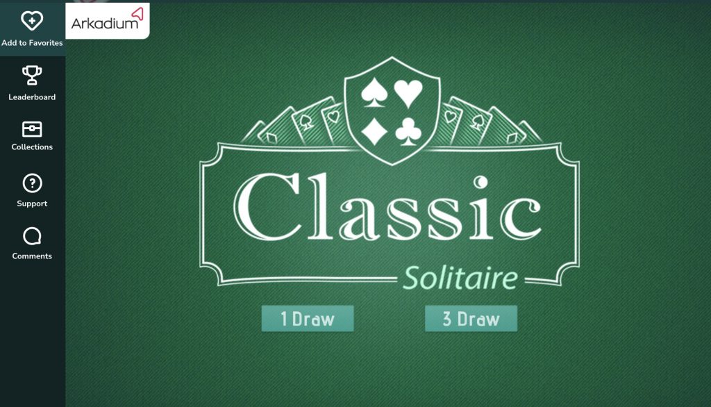 Classic Solitare - Free Game from arkadium.com