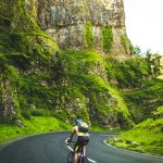 person riding a mountain bike