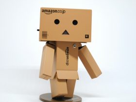 Amazon cardboard box character figurine