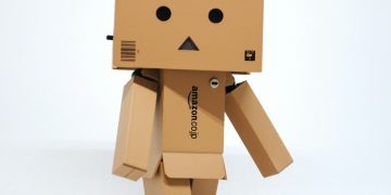 Amazon cardboard box character figurine