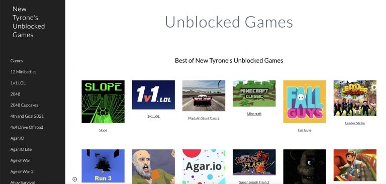 Tyrone's Unblocked Games